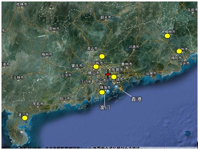 广东省机场分布图