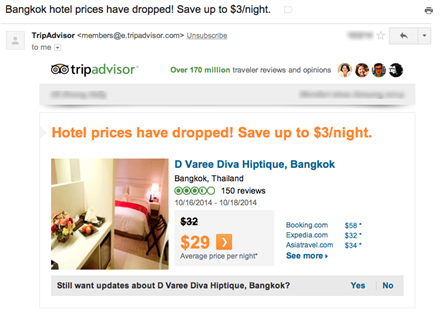 TripAdvisor:酒店业邮件营销技巧及案例 - 环球
